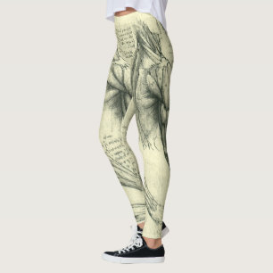 De anatomie van Leonardo da Vinci van arm en schou Leggings