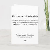 De anatomie van melancholie Antiek gravure Kaart (Achterkant)