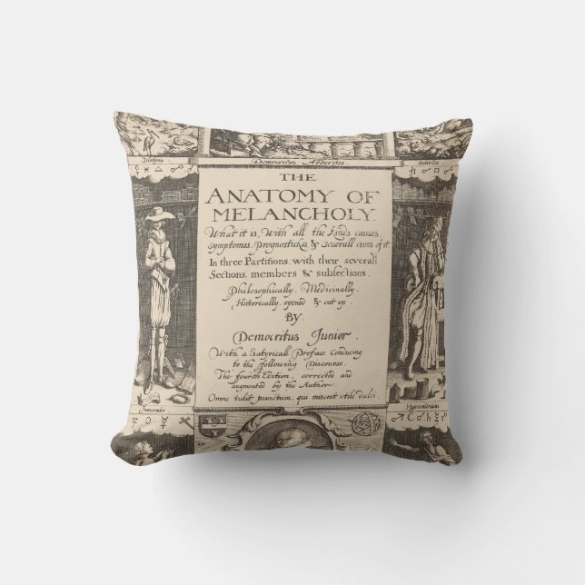 De Anatomie van Melancholie Kussen (Voorkant)