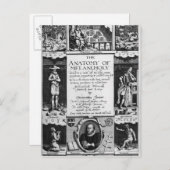 De anatomie van Melancholy Briefkaart (Voorkant / Achterkant)