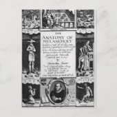 De anatomie van Melancholy Briefkaart (Voorkant)