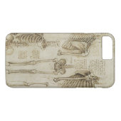 De anatomische schetsen van het menselijk skelet v Case-Mate iPhone case (Achterkant (Horizontaal))
