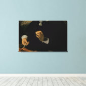 De Anatomy Lesson van Dr. Nicolaes Tulp, 1632 Canvas Afdruk (Insitu (Houten vloer))