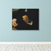 De Anatomy Lesson van Dr. Nicolaes Tulp, 1632 Canvas Afdruk (Insitu (Houten vloer))