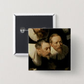 De Anatomy Lesson van Dr. Nicolaes Tulp, 1632 Vierkante Button 5,1 Cm (Voorkant /achterkant)