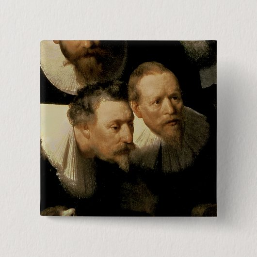 De Anatomy Lesson van Dr. Nicolaes Tulp, 1632 Vierkante Button 5,1 Cm (Voorkant)