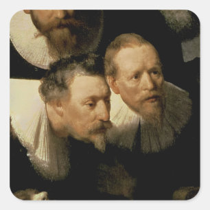 De Anatomy Lesson van Dr. Nicolaes Tulp, 1632 Vierkante Sticker