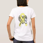 De andere helft van mijn hart wordt uitgerold t-shirt (Achterkant)