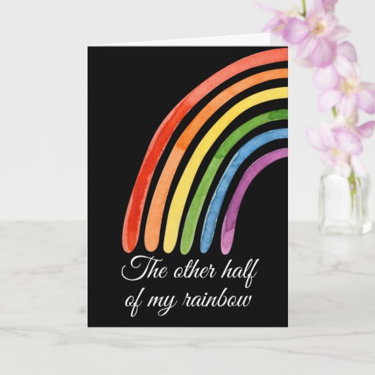 De andere helft van mijn regenboog... je maakt me  kaart (Orchidee)