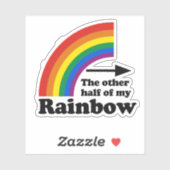 De Andere Helft van mijn Regenboog (Links) Sticker (Vel)