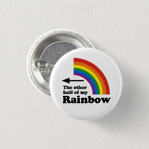 De Andere Helft van mijn Regenboog (Rechts) Ronde Button 3,2 Cm