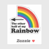 De Andere Helft van mijn Regenboog (Rechts) Sticker (Vel)
