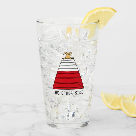 De andere kant - grappige hondenbehendigheid glas (Achterkant ijs)