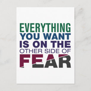 De andere kant van de angst briefkaart