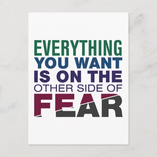 De andere kant van de angst briefkaart (Voorkant)