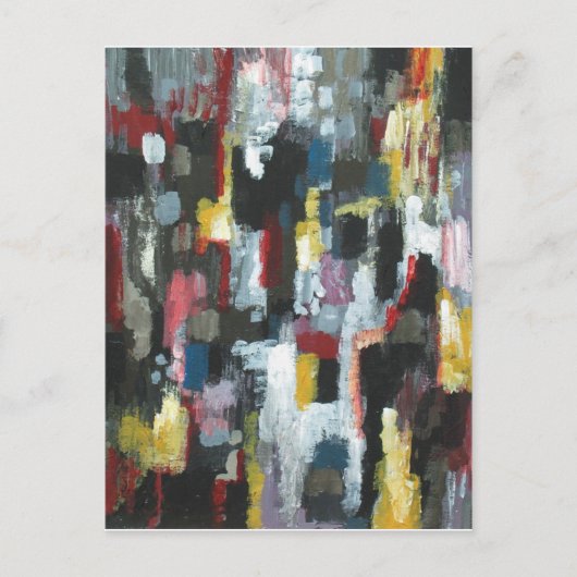 De andere nacht (abstract expressionisme) briefkaart (Voorkant)