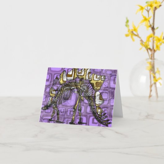 "De andere paarse dinosaurus" kaart (Gele Bloem)