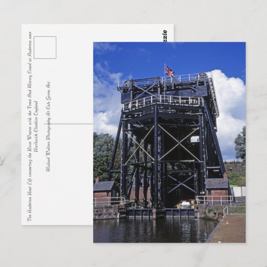 De Anderton Lift Cheshire England Briefkaart (Voorkant / Achterkant)