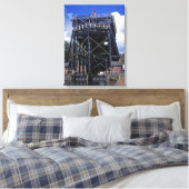 De Anderton Lift Cheshire England Canvas Afdruk (Insitu (Slaapkamer))