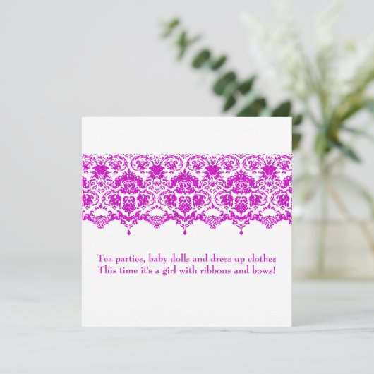 De Anette Baby Uitnodiging (Staand voorkant)