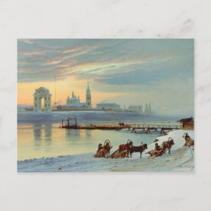De Angara Embankment in Irkutsk, 1886 Briefkaart
