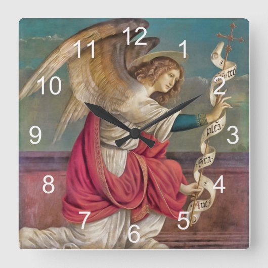 De Angel Gabriel Vierkante Klok (Voorkant)