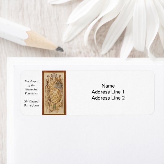 De Angels van de Hiërarchie Potentates Burne-Jones Etiket (Insitu)