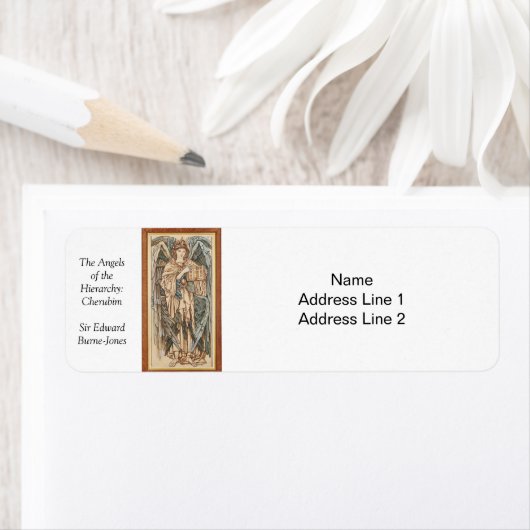 De Angels van de Hierarchy Cherubim, Burne Jones Etiket (Insitu)