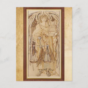 De Angels van de Hierarchy Thrones van Burne-Jones Briefkaart