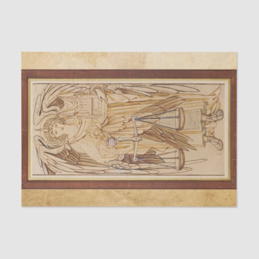 De Angels van de Hierarchy Thrones van Burne Jones Tissuepapier (Voorkant)