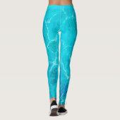 De Angels Wings Water rimpel in Aquamarine Leggings (Achterkant)