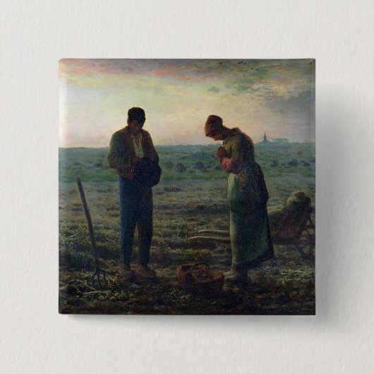 De Angelus, 1857-59 Vierkante Button 5,1 Cm (Voorkant)