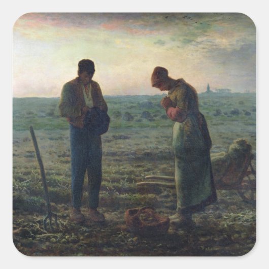 De Angelus, 1857-59 Vierkante Sticker (Voorkant)
