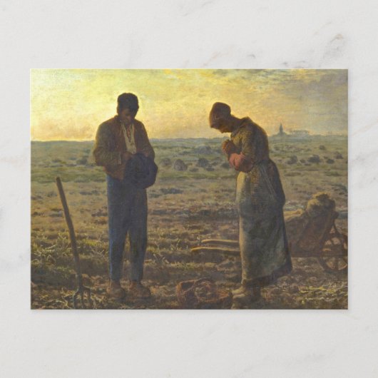 De Angelus Jean Francois Millet Briefkaart (Voorkant)