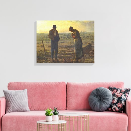De Angelus Jean Francois Millet Canvas Afdruk (Insitu (Woonkamer))