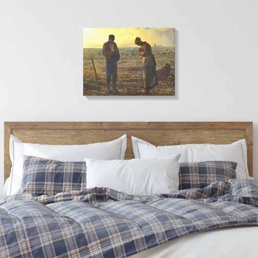 De Angelus Jean Francois Millet Canvas Afdruk (Insitu (Slaapkamer))