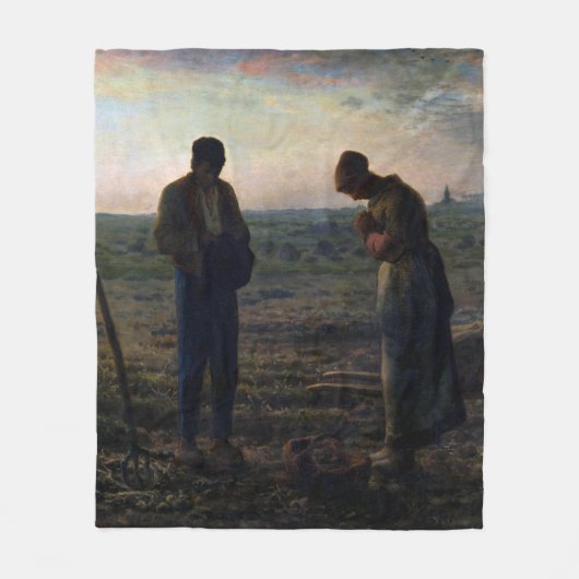 De Angelus, Jean-Francois Millet Fleece Deken (Voorkant)