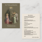 De Angelus Prayer kondiging van de Heilige Engel Visitekaartje (Voorkant / Achterkant)