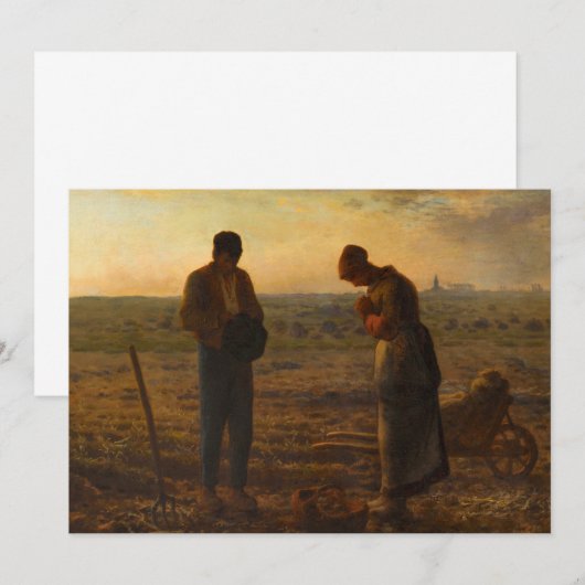 De Angelus van Jean-Francois Millet Bedankkaart (Voorkant / Achterkant)