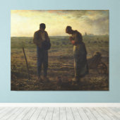 De Angelus van Jean-François Millet Canvas Afdruk (Insitu (Houten vloer))