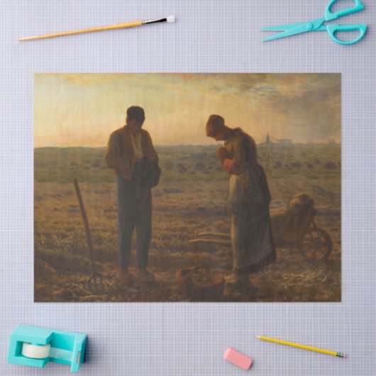 De Angelus van Jean-Francois Millet Tissuepapier (Craft)