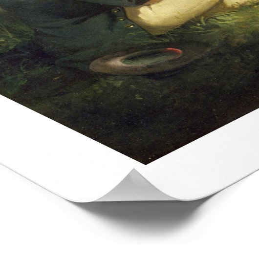 De angler-repast (olie op doek) poster (Hoek)