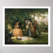 De angler-repast (olie op doek) poster (Voorkant)