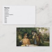 De angler-repast (olie op doek) visitekaartje (Voorkant / Achterkant)