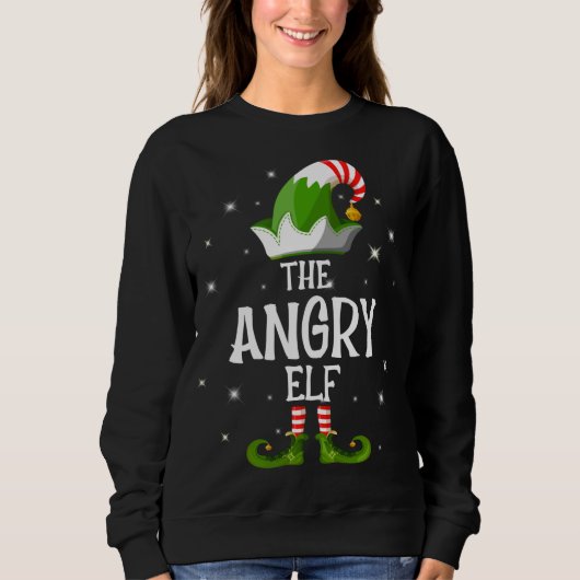 De Angry Elf Family Matching Group Kerstmis Trui (Voorkant)