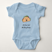 De Angry Taco aangepaste tekst met twee regels Romper (Voorkant)