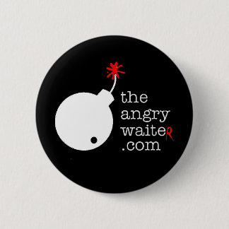 De Angry Waiter Button - Black