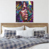 De angst vergroten canvas afdruk (Insitu (Slaapkamer))