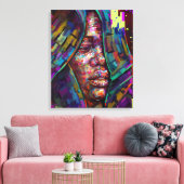 De angst vergroten canvas afdruk (Insitu (Woonkamer))