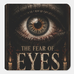 De Angst Voor Ogen Gotische Halloween Vierkante Sticker